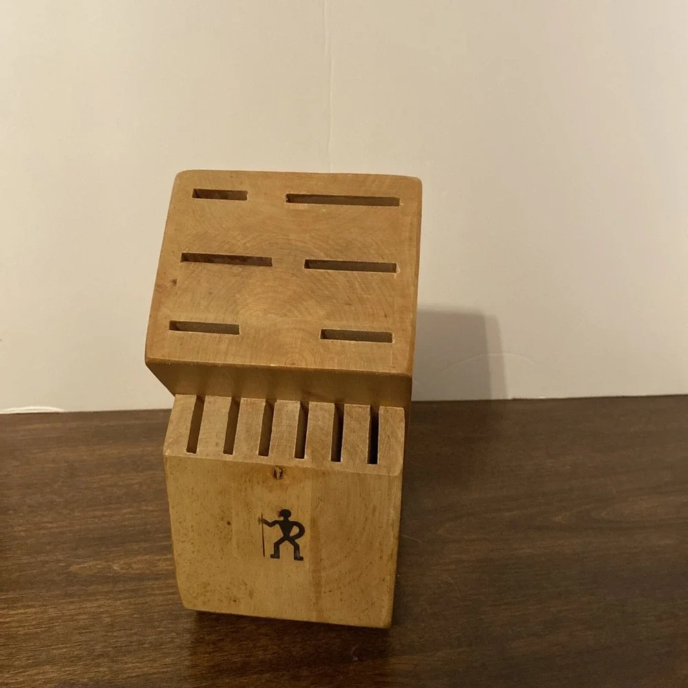 J.A. Henckels International 12 Slot Wood Knife Block Holder ONLY 
